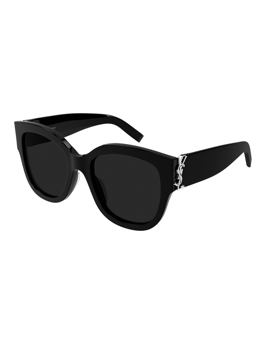 Oversized Monogram Sunglasses, Black/Silver