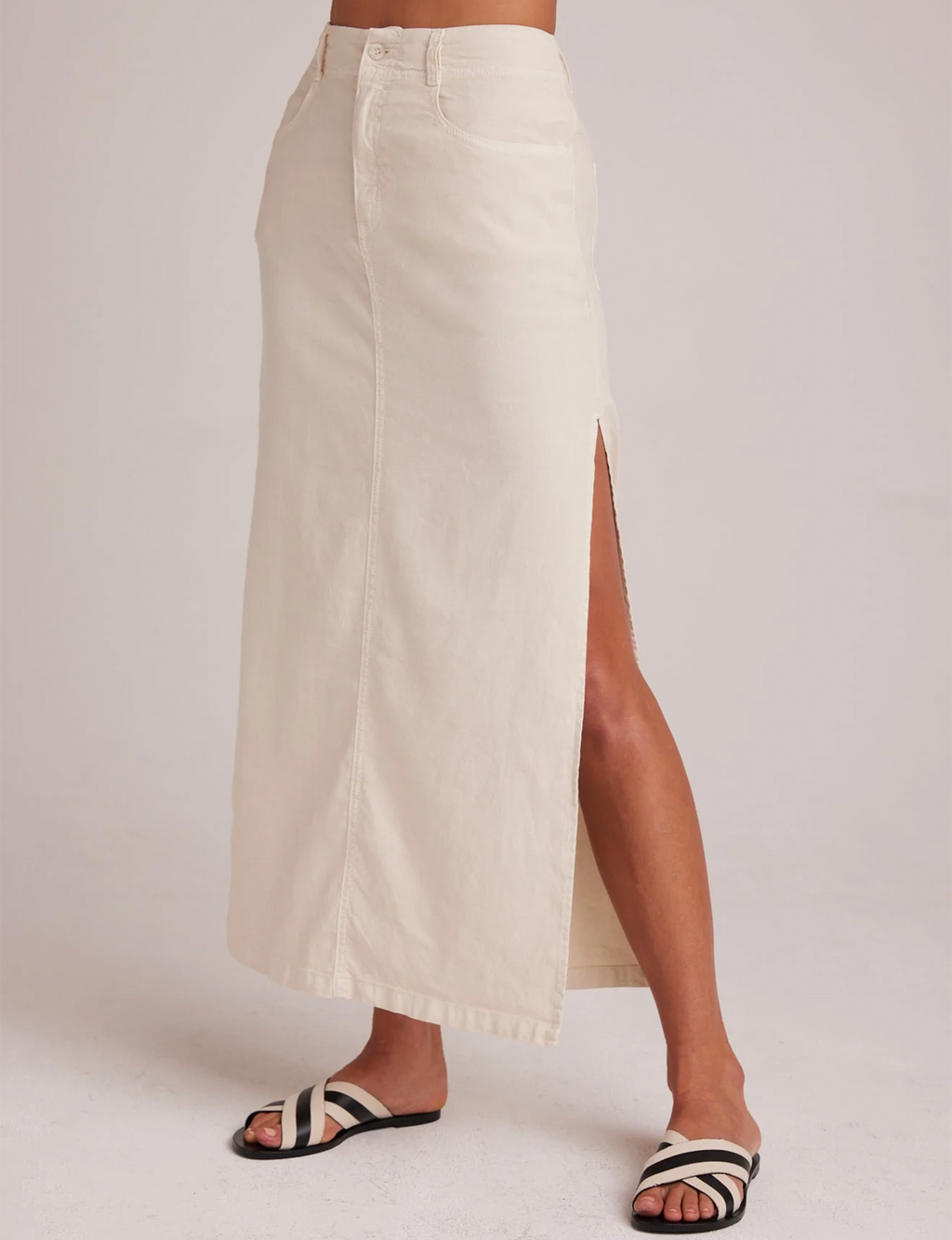Indigo Side Slit Skirt, Samba Sand