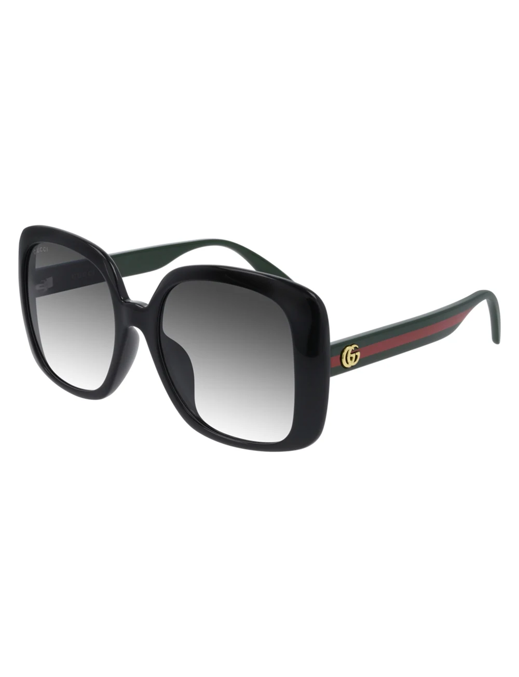 Full Rim Logo Sunglasses, Black/Green/Grey