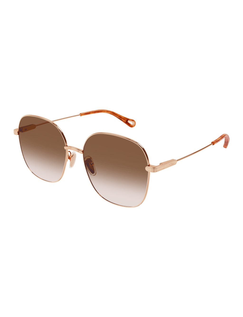 Refined Elegance Sunglasses, Gold/Brown