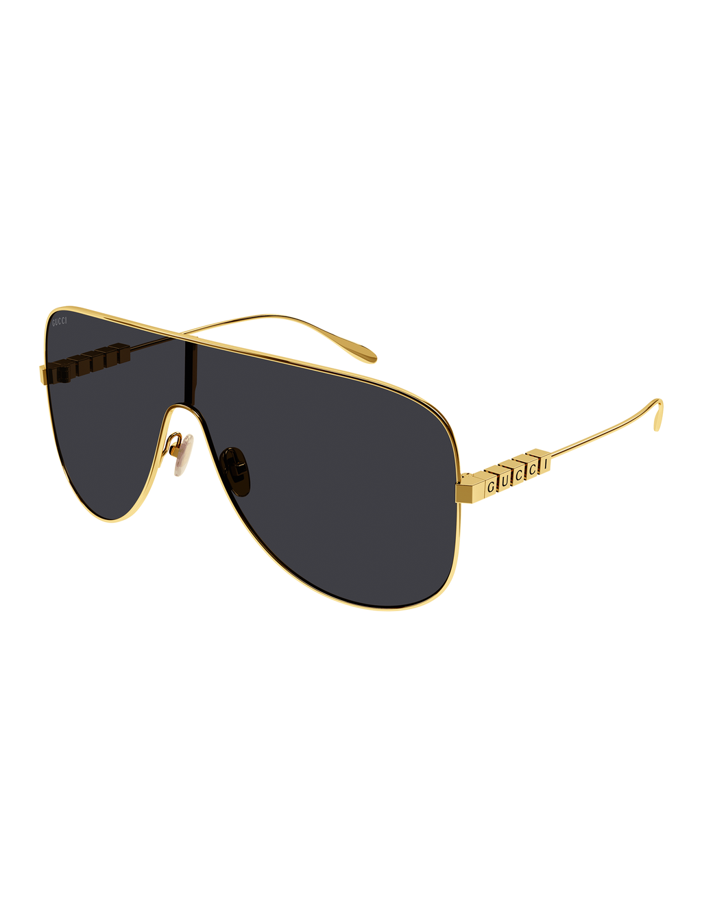 Flash Logo Sunglasses, Gold/Grey