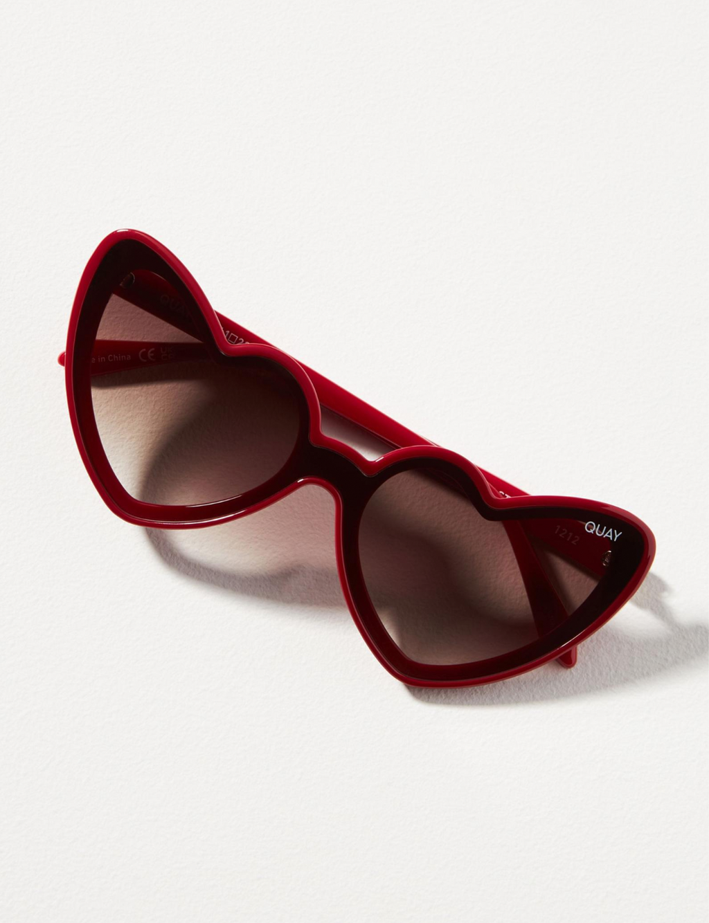 Love Struck Sunglasses, Red/Brown