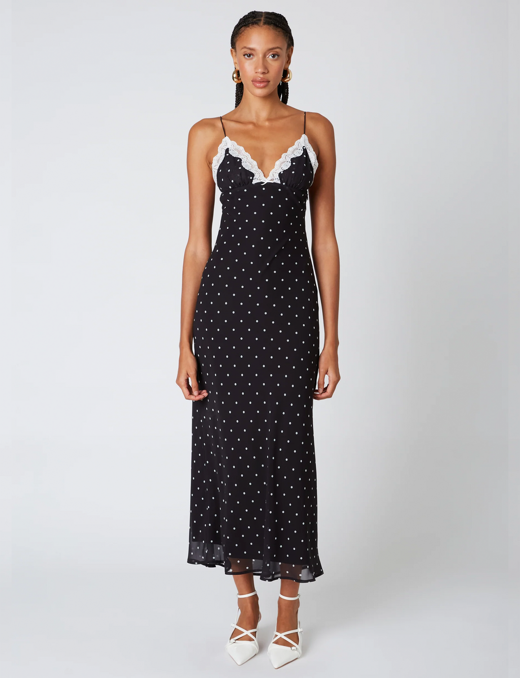 Jasmine Dress, Black Polka Dot