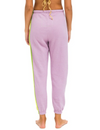 5 Stripe Women's Sweatpants, Mauve/Pink Green