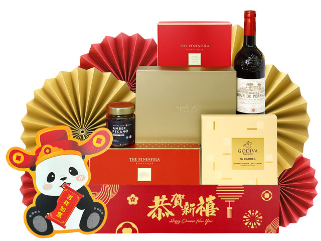 CNY Gift Hamper - Year of the Dragon and Snake Flying New Year Gift Basket A3 - CH21215A3 Photo