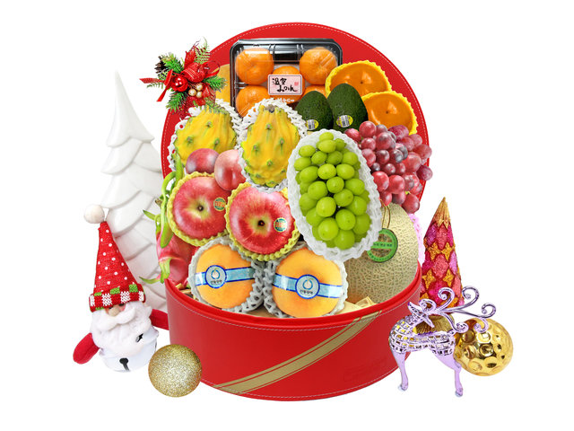 Fruit Basket - Christmas Fresh Fruit Baskets 1108A8 - XF21108A8 Photo