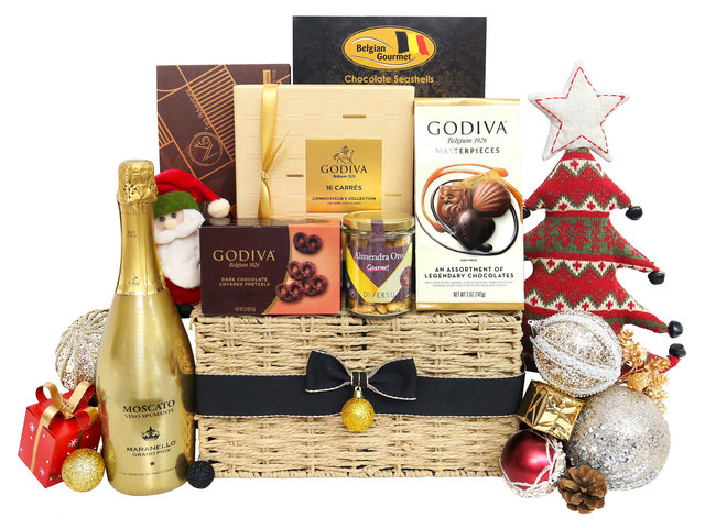 Wine n Food Hamper - Christmas Fancy Picnic Gift Hamper X21 - XH1121A4 Photo