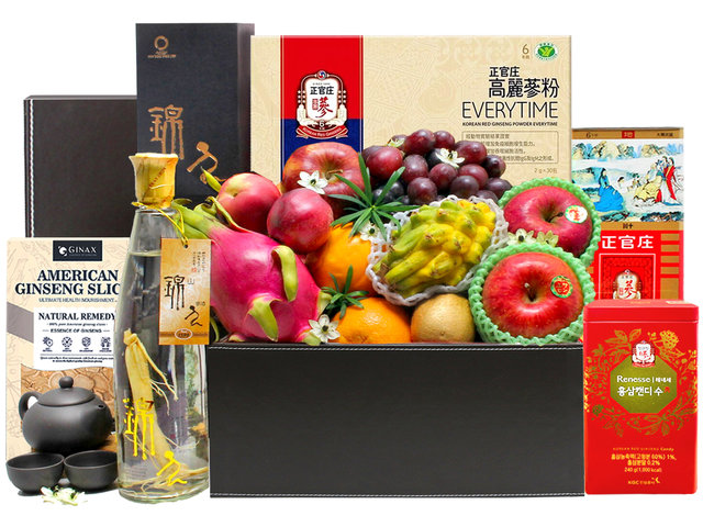 Wine n Food Hamper - Luxury Wellness Health Care Fruit Hamper G12 - L36512249 Photo